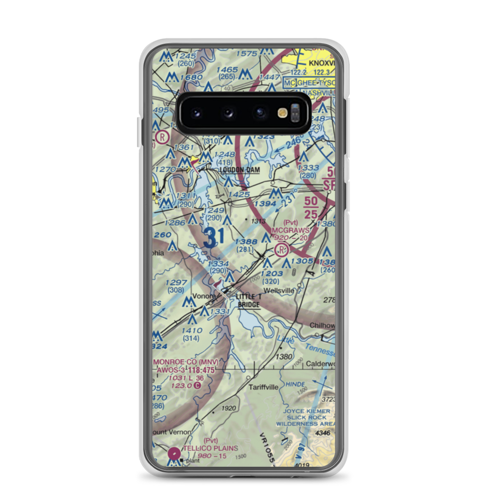 Village Airport (0TN2) VFR Sectional Samsung Case Samsung Galaxy S10 model shown