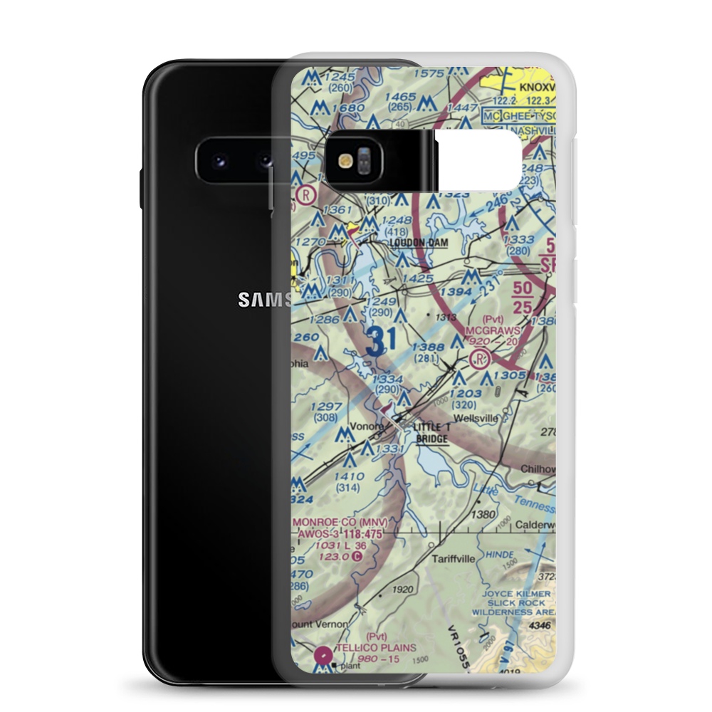 Village Airport (0TN2) VFR Sectional Samsung Case Samsung Galaxy S10 model shown