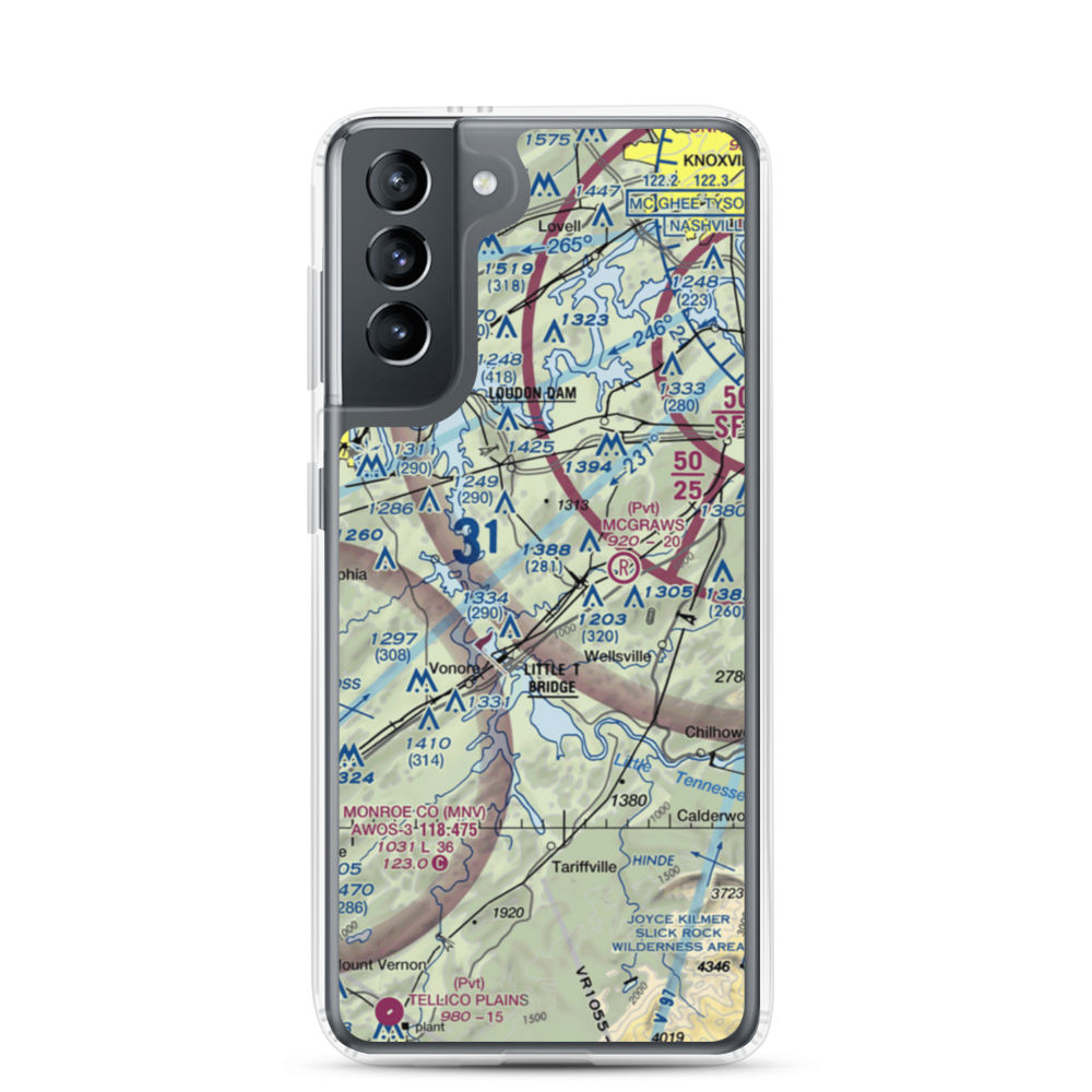 Village Airport (0TN2) VFR Sectional Samsung Case Samsung Galaxy S21 model shown