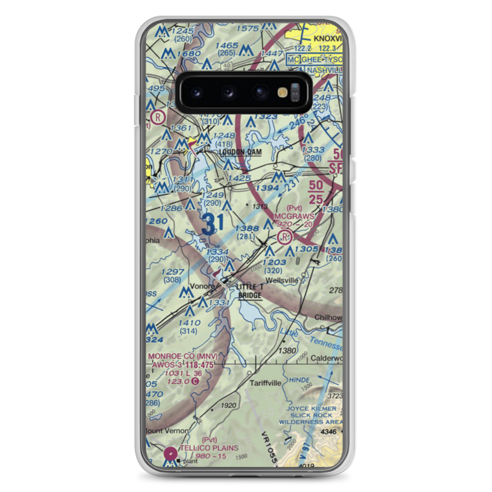 Village Airport (0TN2) VFR Sectional Samsung Case Samsung Galaxy S10+ model shown