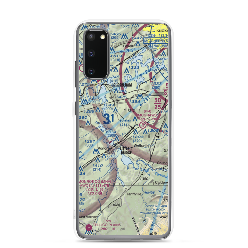 Village Airport (0TN2) VFR Sectional Samsung Case Samsung Galaxy S20 model shown