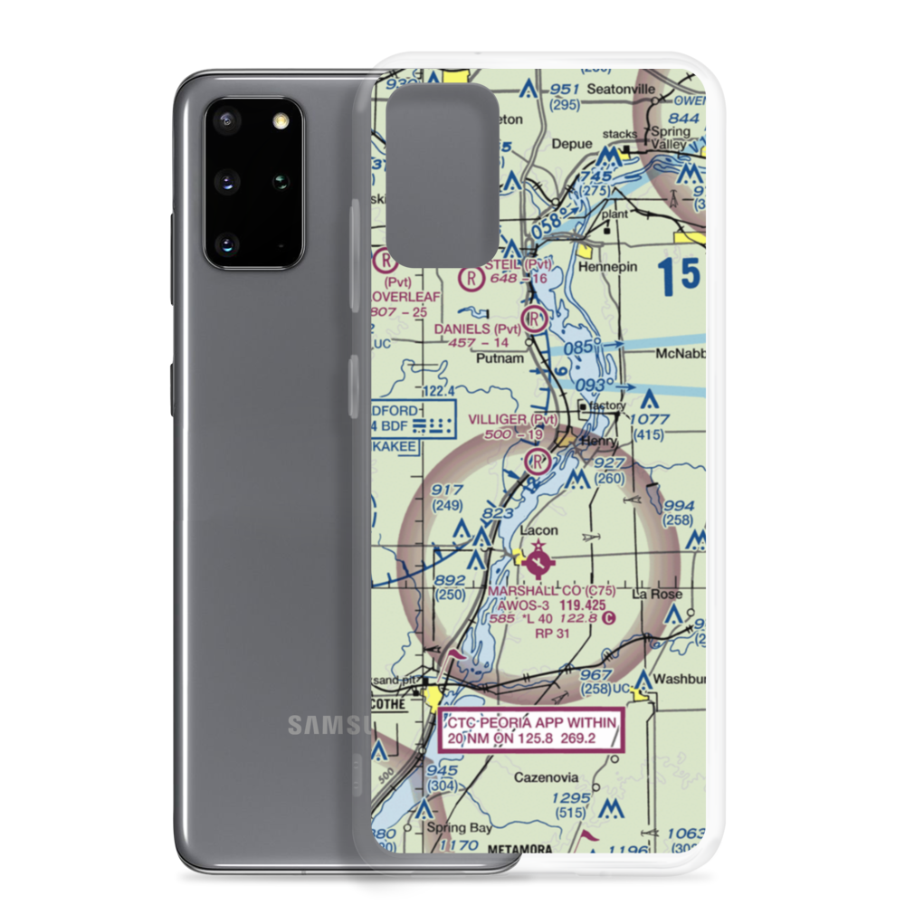 Villiger Restricted Landing Area (9IL0) VFR Sectional Samsung Case Samsung Galaxy S20 Plus model shown