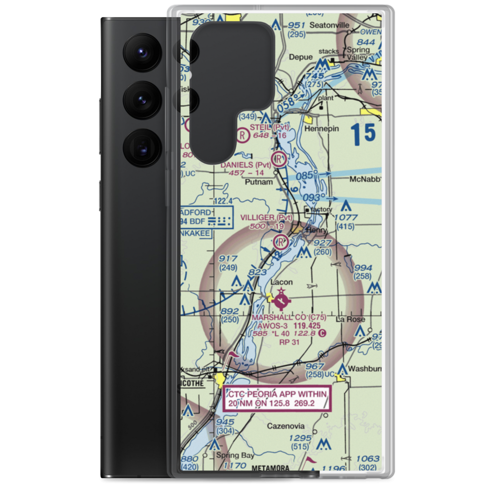 Villiger Restricted Landing Area (9IL0) VFR Sectional Samsung Case Samsung Galaxy S22 Ultra model shown