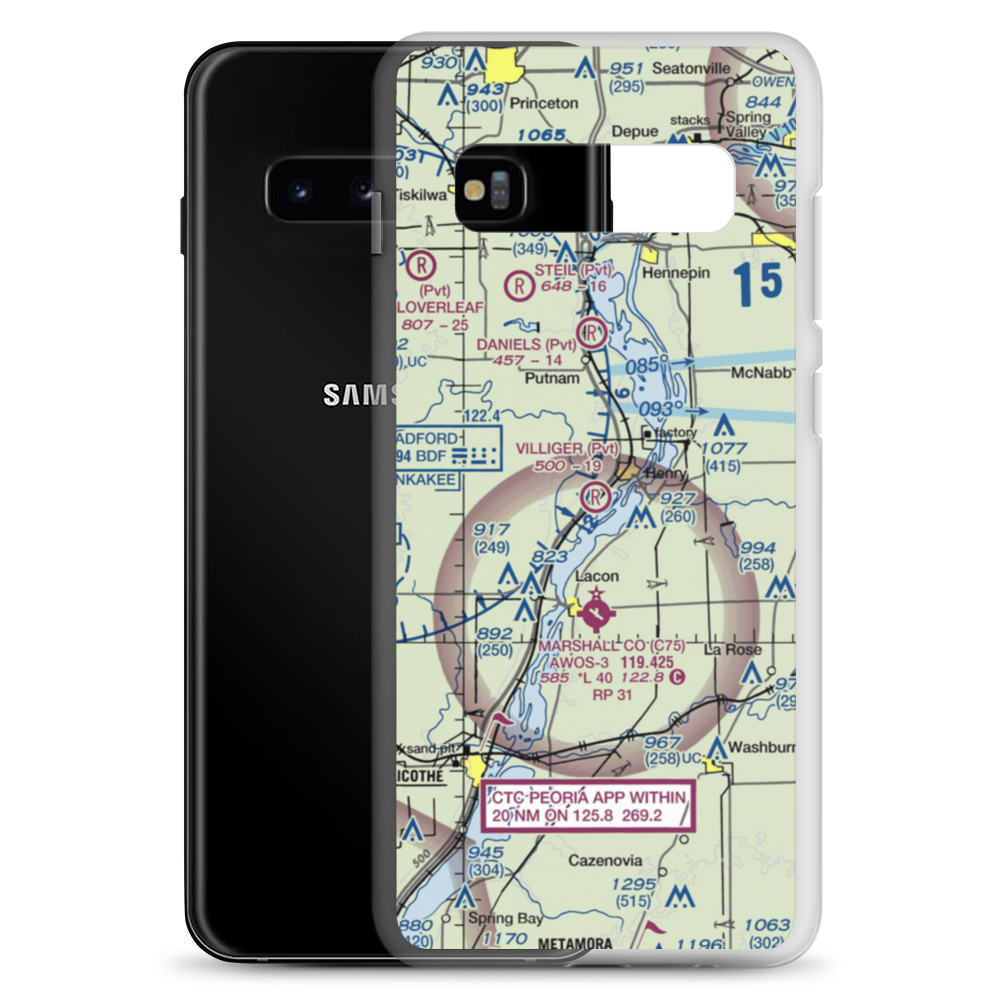 Villiger Restricted Landing Area (9IL0) VFR Sectional Samsung Case Samsung Galaxy S10+ model shown