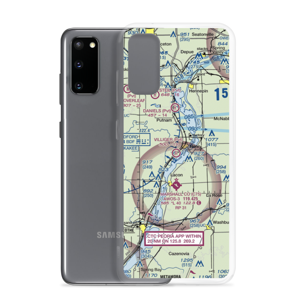 Villiger Restricted Landing Area (9IL0) VFR Sectional Samsung Case Samsung Galaxy S20 model shown
