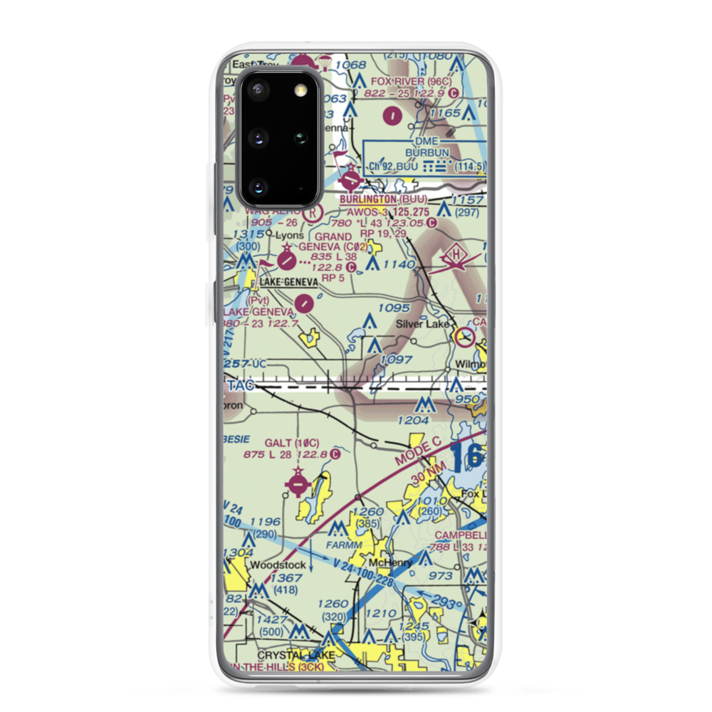 Vincent Airport (64C) VFR Sectional Samsung Case Samsung Galaxy S20 Plus model shown