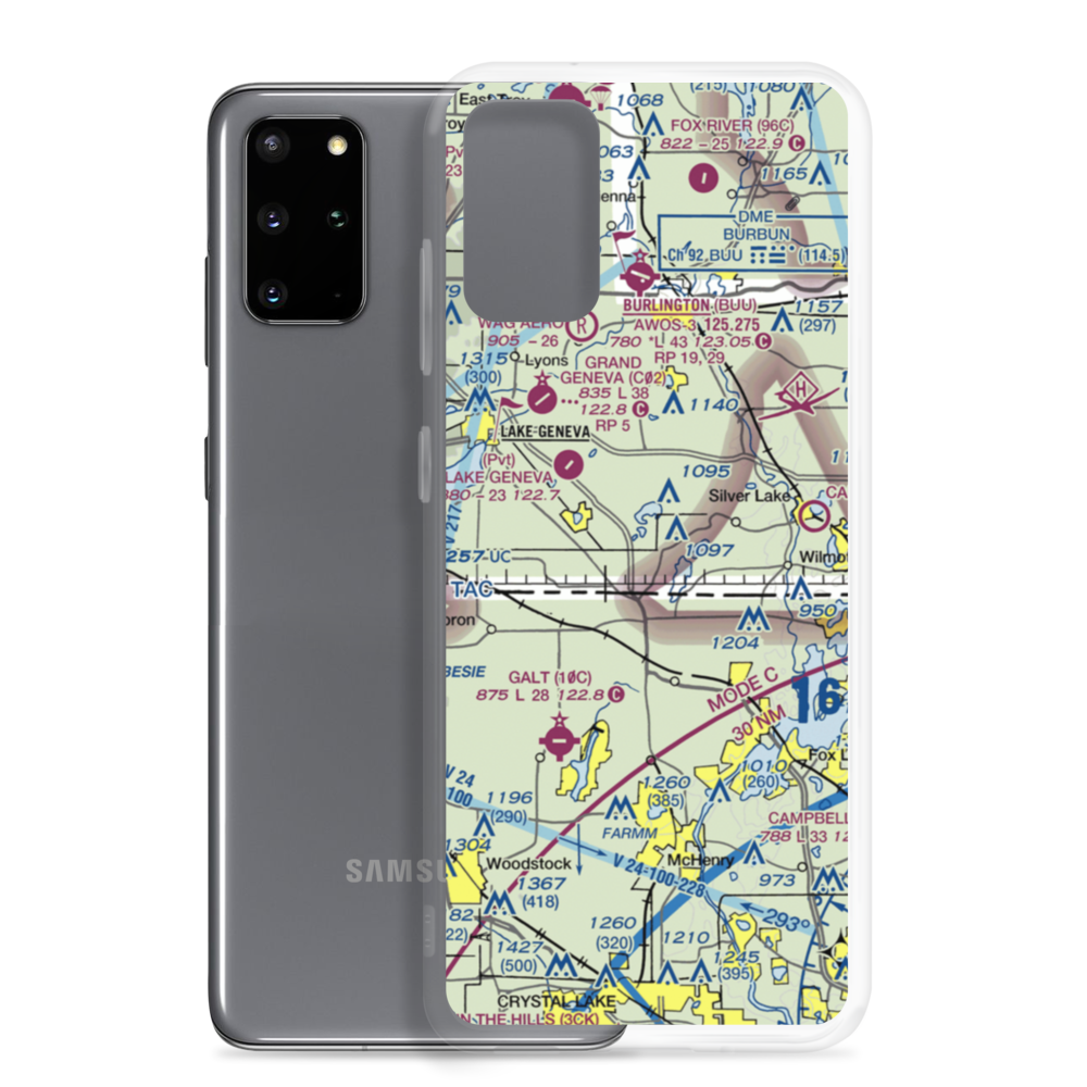 Vincent Airport (64C) VFR Sectional Samsung Case Samsung Galaxy S20 Plus model shown