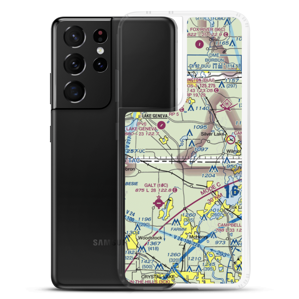 Vincent Airport (64C) VFR Sectional Samsung Case Samsung Galaxy S21 Ultra model shown