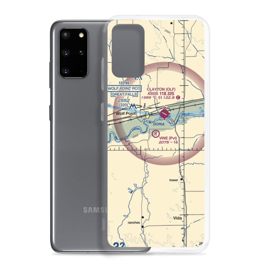Vine Airport (MT80) VFR Sectional Samsung Case Samsung Galaxy S20 Plus model shown