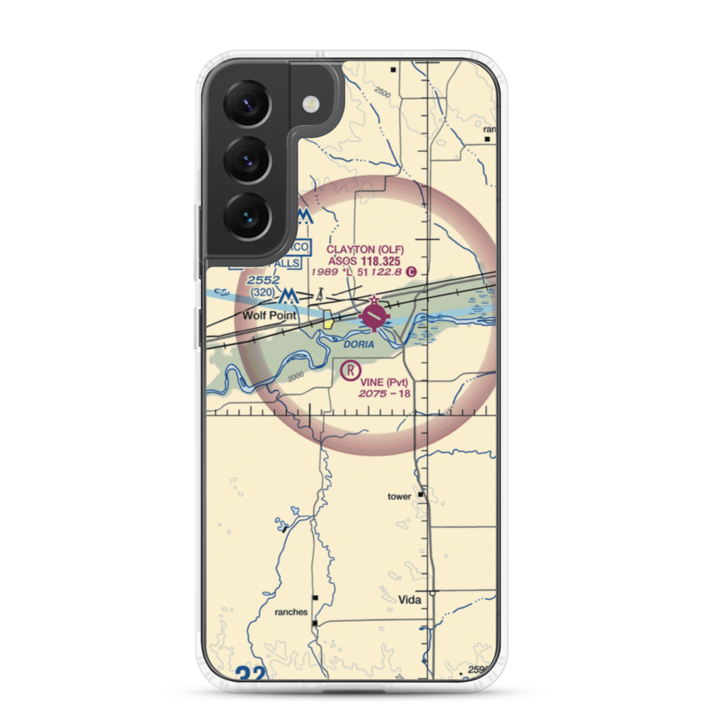 Vine Airport (MT80) VFR Sectional Samsung Case Samsung Galaxy S22 Plus model shown