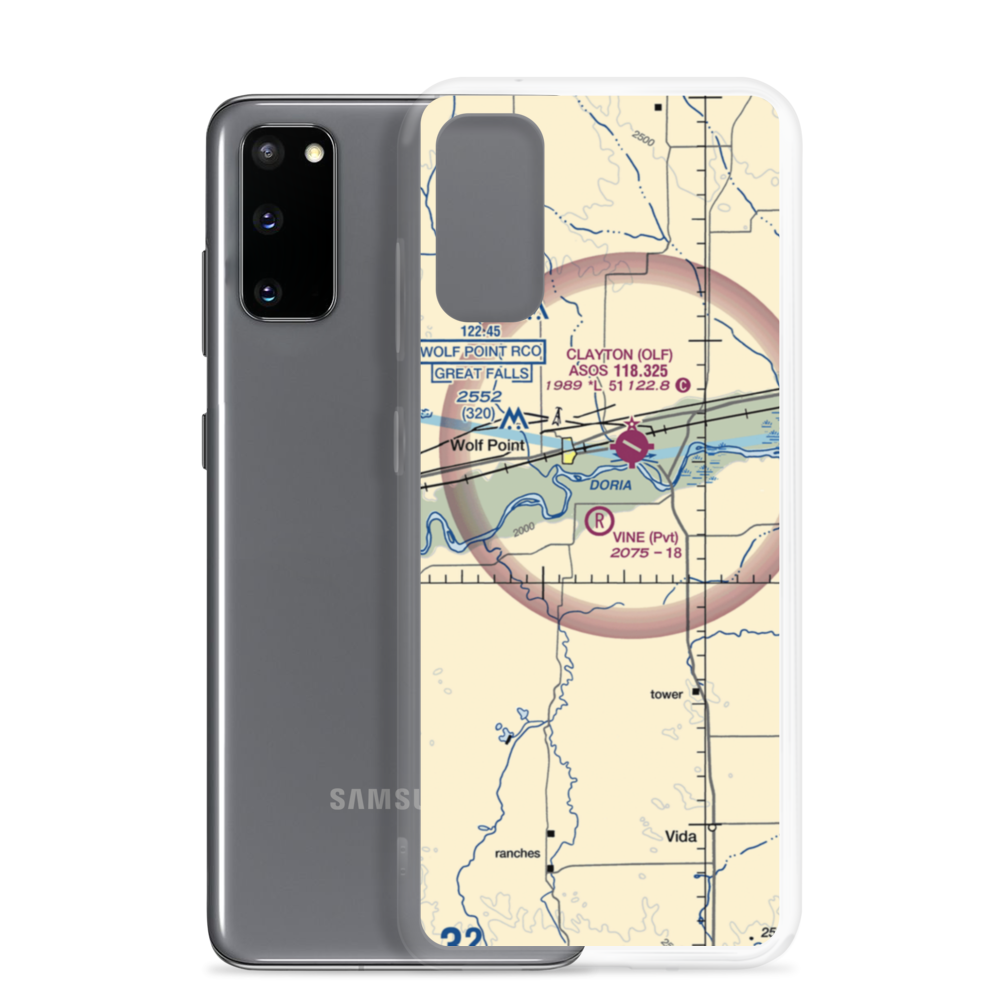 Vine Airport (MT80) VFR Sectional Samsung Case Samsung Galaxy S20 model shown