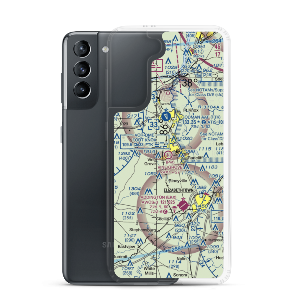 Vine Grove Airport (70KY) VFR Sectional Samsung Case Samsung Galaxy S21 model shown