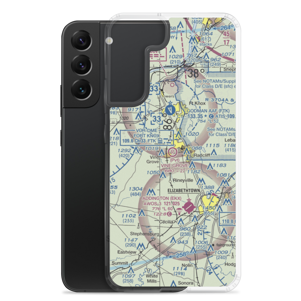 Vine Grove Airport (70KY) VFR Sectional Samsung Case Samsung Galaxy S22 Plus model shown