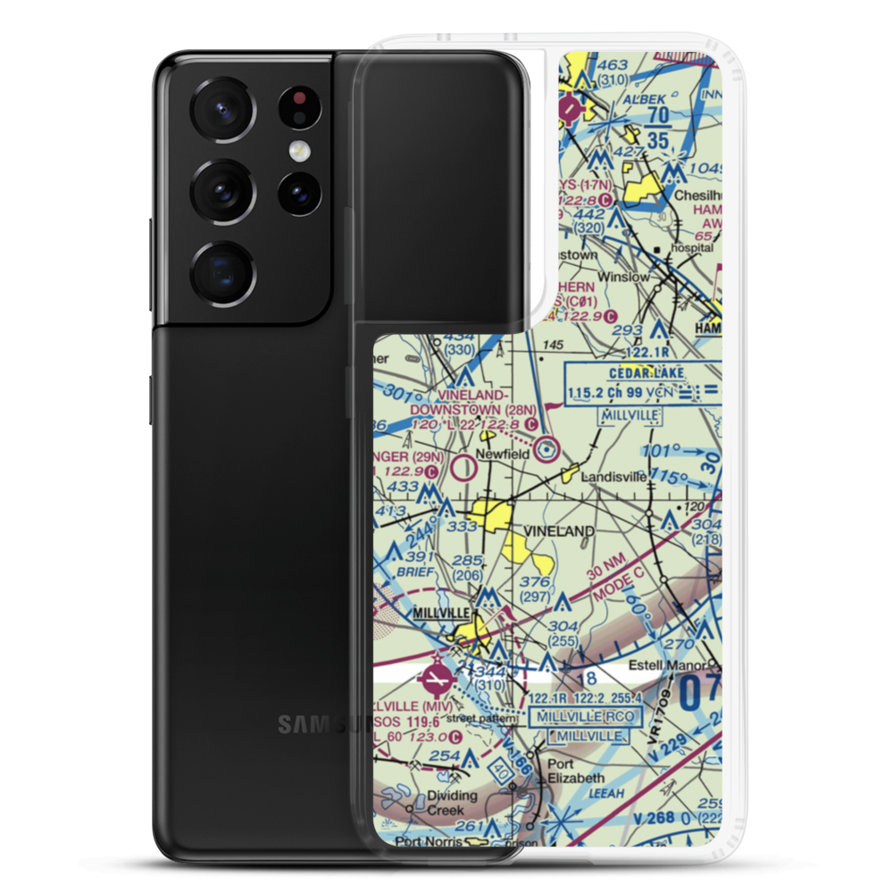 Vineland-Downstown Airport (28N) VFR Sectional Samsung Case Samsung Galaxy S21 Ultra model shown