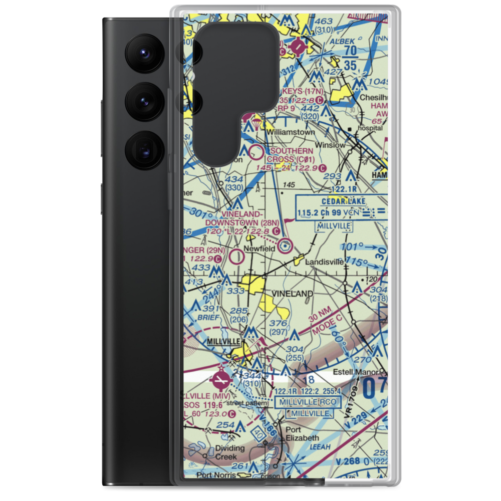 Vineland-Downstown Airport (28N) VFR Sectional Samsung Case Samsung Galaxy S22 Ultra model shown