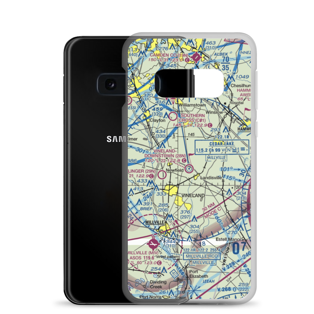Vineland-Downstown Airport (28N) VFR Sectional Samsung Case Samsung Galaxy S10e model shown