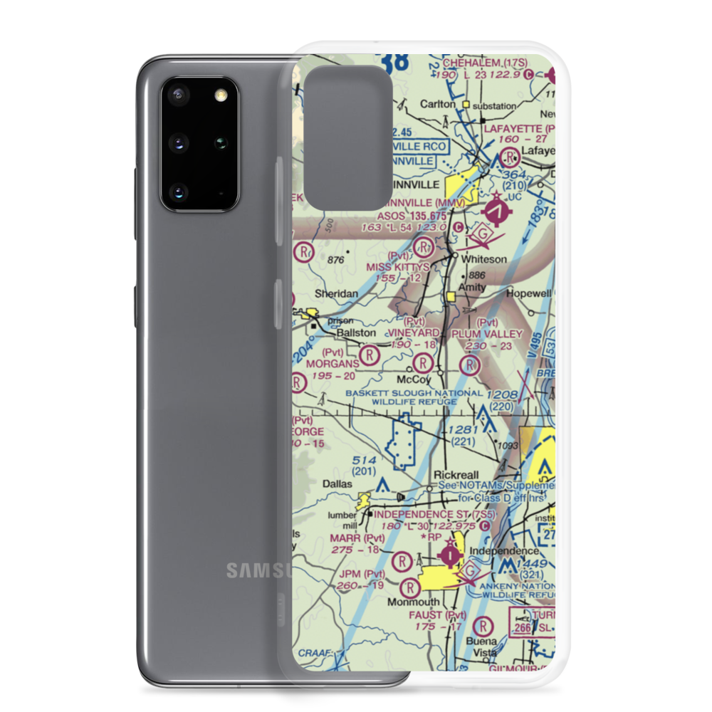 Vineyard Airport (OR95) VFR Sectional Samsung Case Samsung Galaxy S20 Plus model shown