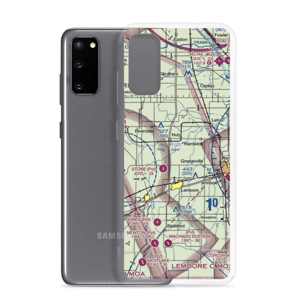 Vineyard Oaks Farm Airport (CN15) VFR Sectional Samsung Case Samsung Galaxy S20 model shown