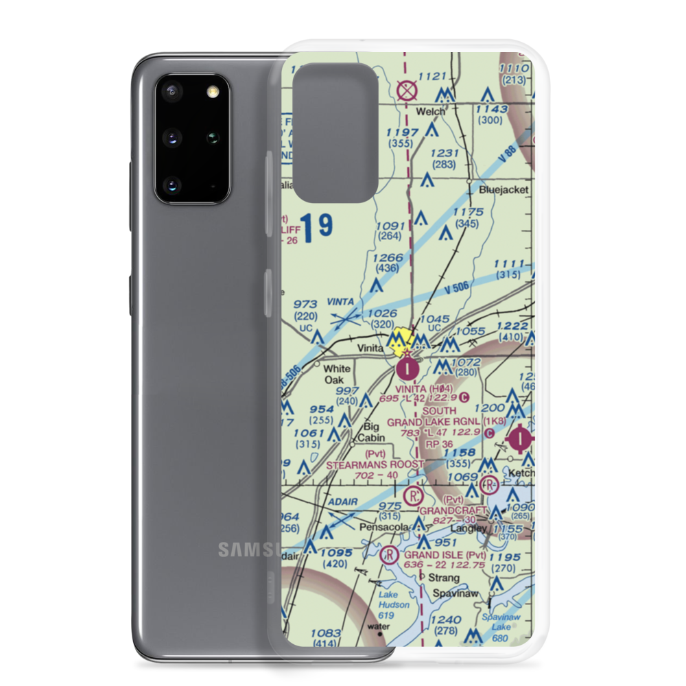 Vinita Municipal Airport (H04) VFR Sectional Samsung Case Samsung Galaxy S20 Plus model shown