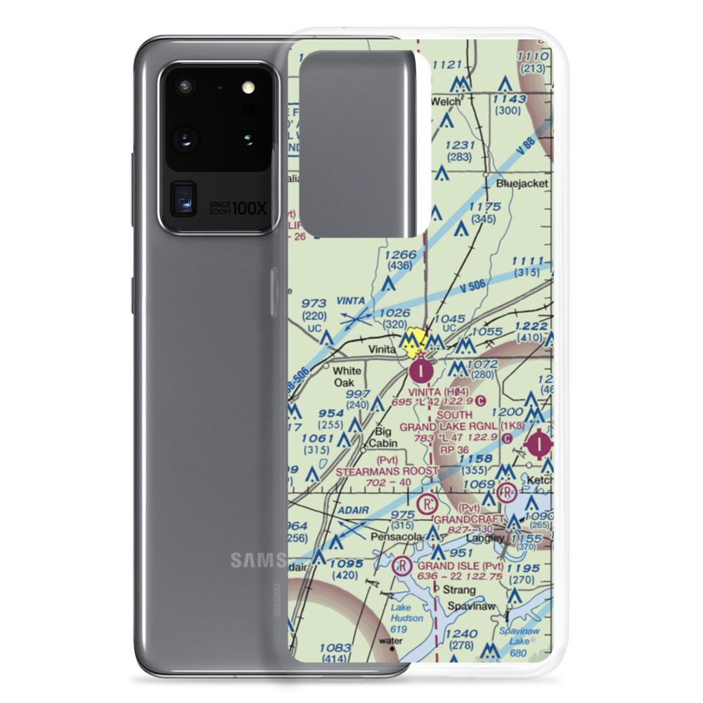 Vinita Municipal Airport (H04) VFR Sectional Samsung Case Samsung Galaxy S20 Ultra model shown
