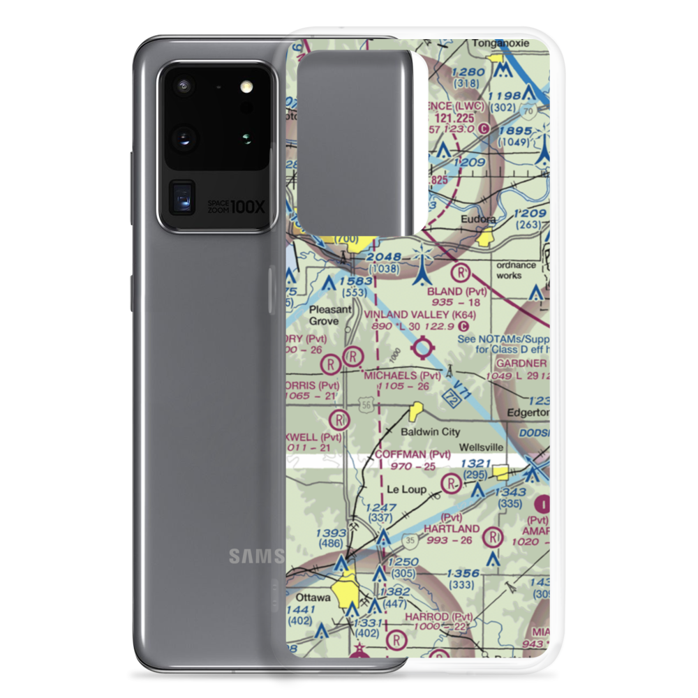 Vinland Valley Aerodrome (K64) VFR Sectional Samsung Case Samsung Galaxy S20 Ultra model shown