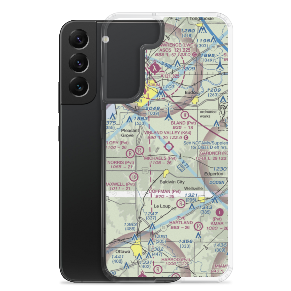 Vinland Valley Aerodrome (K64) VFR Sectional Samsung Case Samsung Galaxy S22 Plus model shown