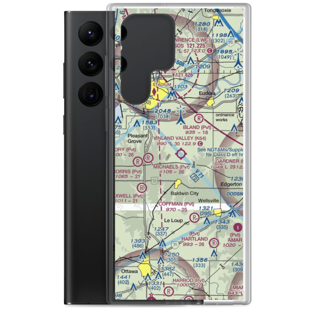 Vinland Valley Aerodrome (K64) VFR Sectional Samsung Case Samsung Galaxy S22 Ultra model shown