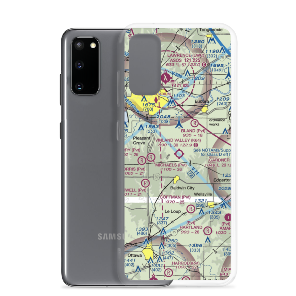 Vinland Valley Aerodrome (K64) VFR Sectional Samsung Case Samsung Galaxy S20 model shown