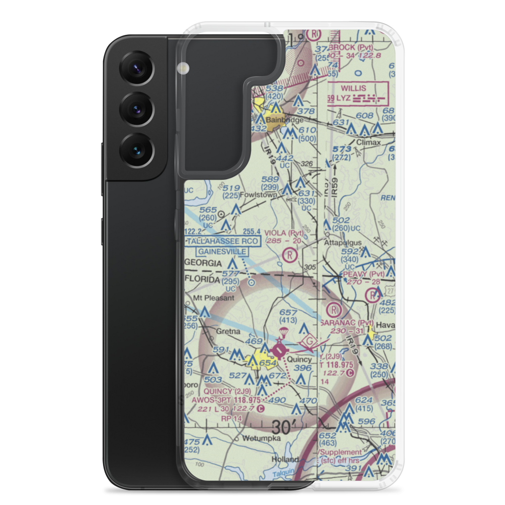Viola Farm Airport (4GE1) VFR Sectional Samsung Case Samsung Galaxy S22 Plus model shown