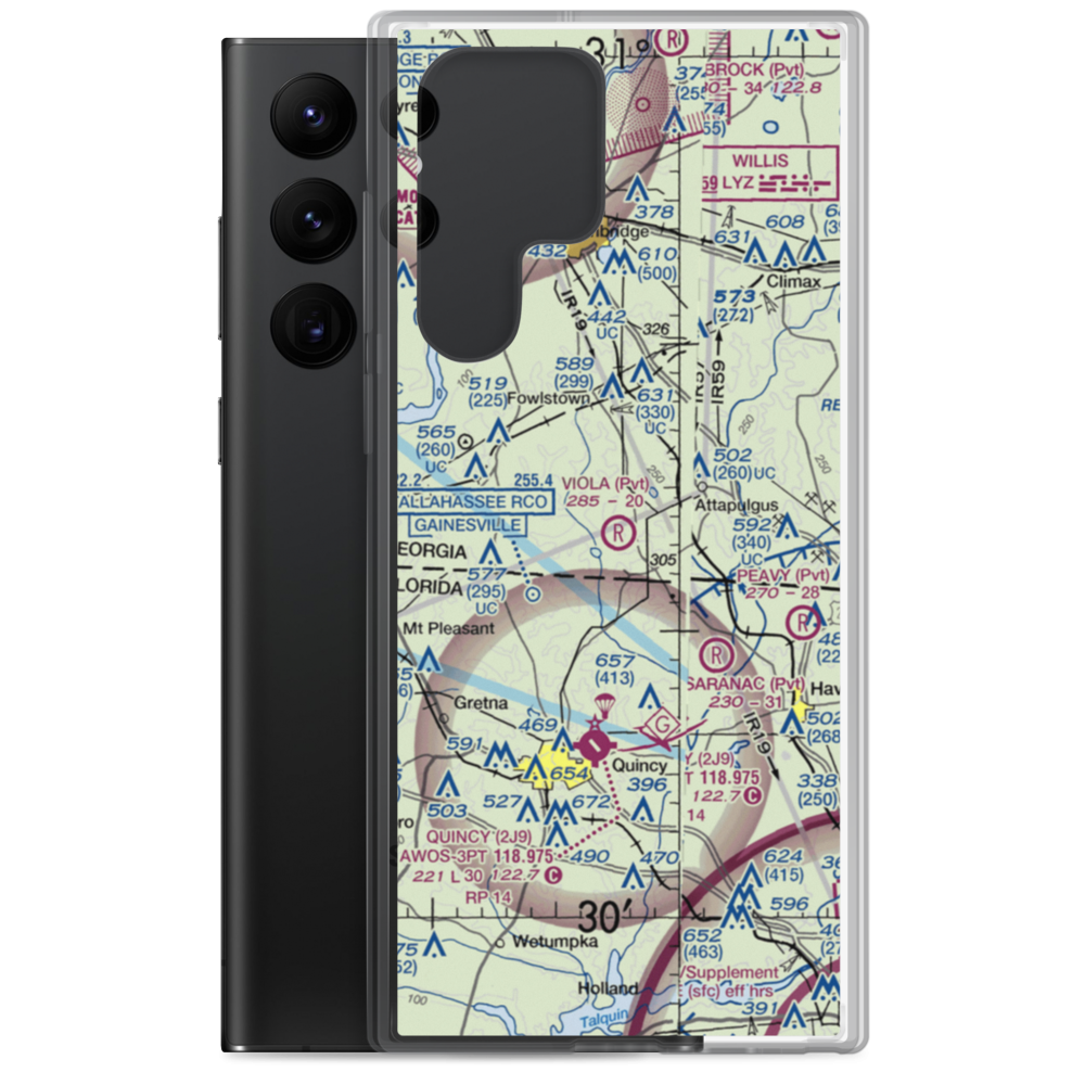 Viola Farm Airport (4GE1) VFR Sectional Samsung Case Samsung Galaxy S22 Ultra model shown