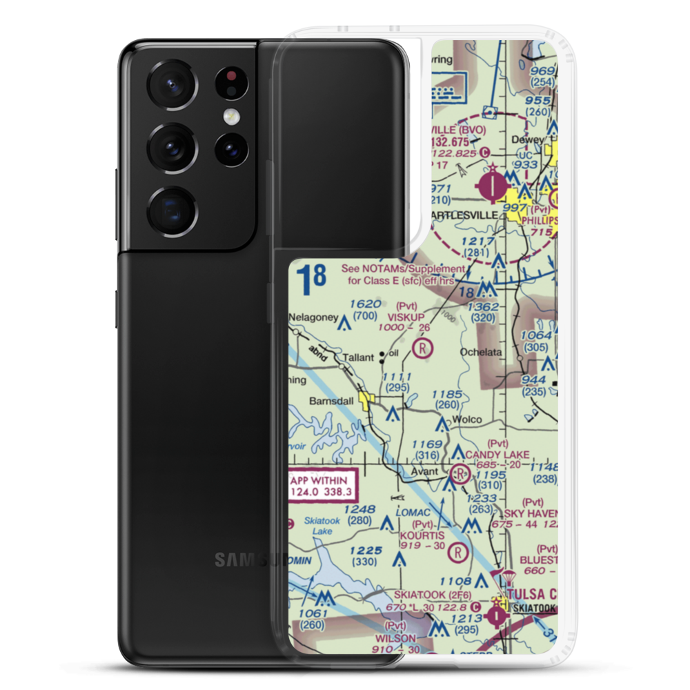 Viskup Family Field (0OK2) VFR Sectional Samsung Case Samsung Galaxy S21 Ultra model shown