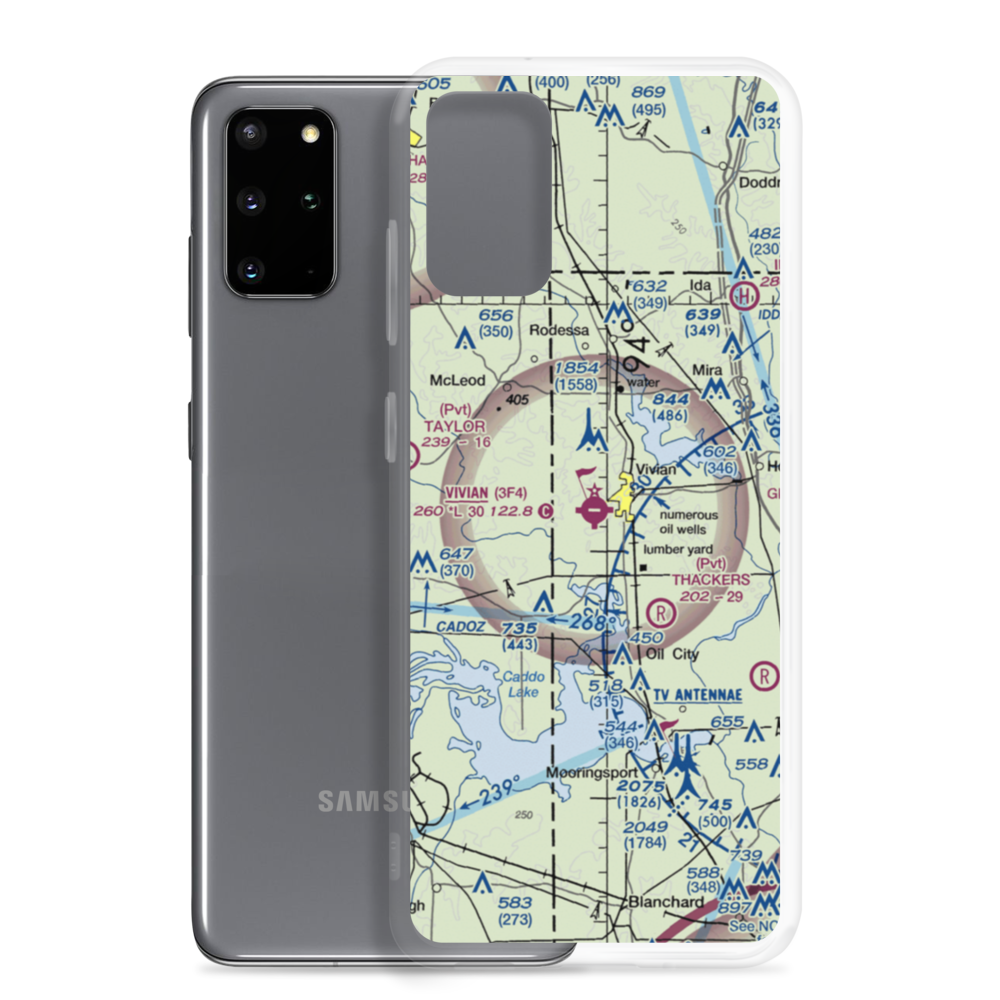 Vivian Airport (3F4) VFR Sectional Samsung Case Samsung Galaxy S20 Plus model shown