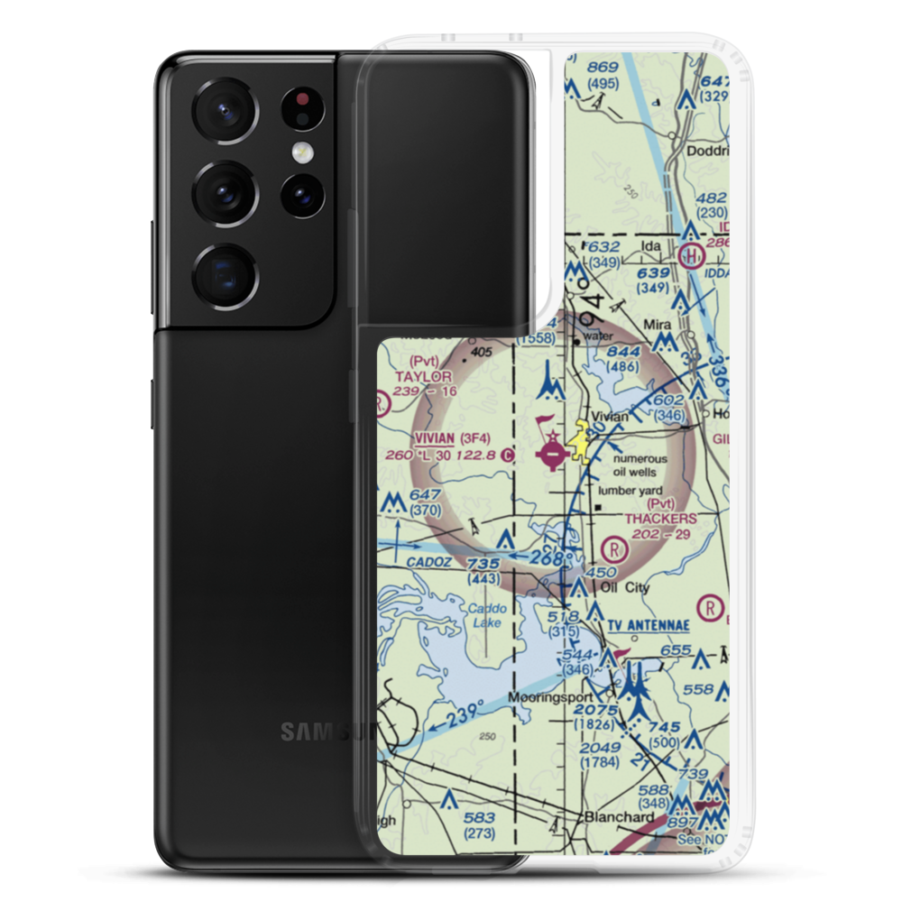 Vivian Airport (3F4) VFR Sectional Samsung Case Samsung Galaxy S21 Ultra model shown