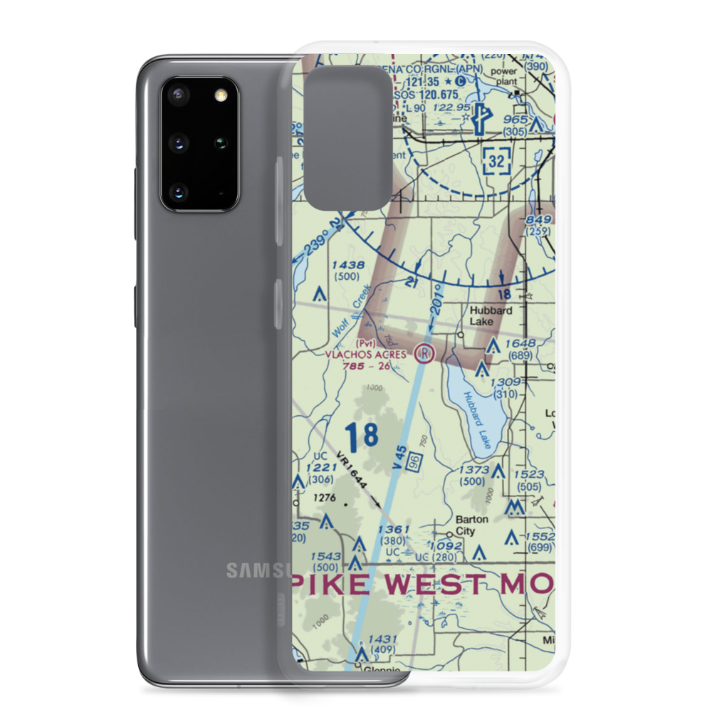 Vlachos Acres Airport (1MI8) VFR Sectional Samsung Case Samsung Galaxy S20 Plus model shown