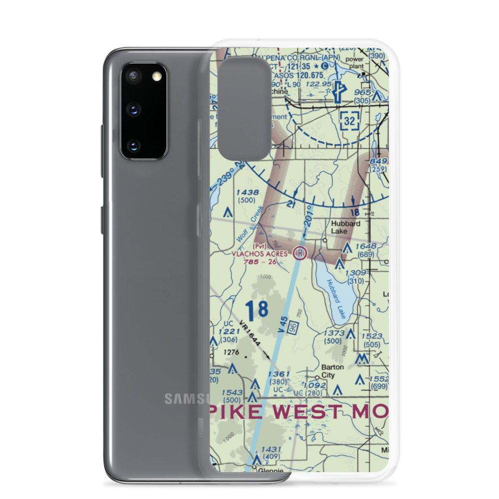 Vlachos Acres Airport (1MI8) VFR Sectional Samsung Case Samsung Galaxy S20 model shown