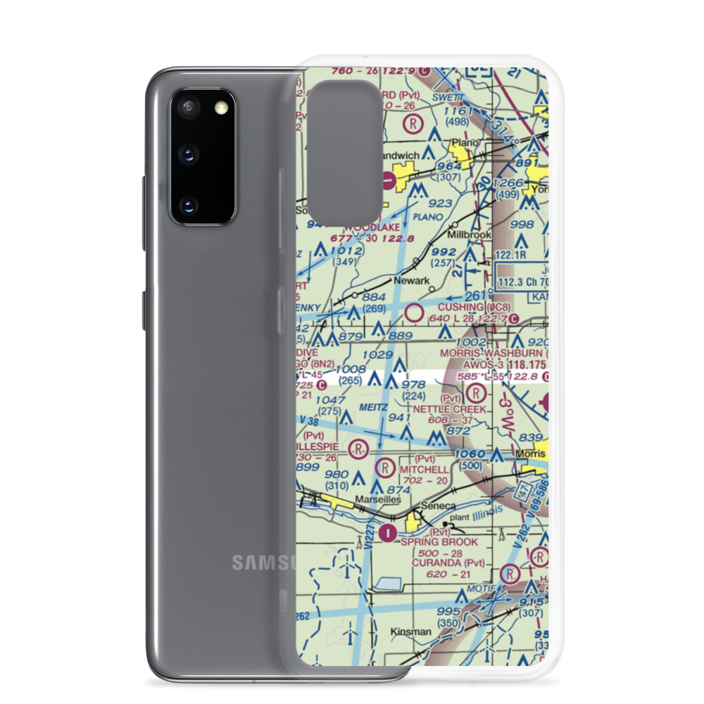 Vogen Restricted Landing Area (IS41) VFR Sectional Samsung Case Samsung Galaxy S20 model shown