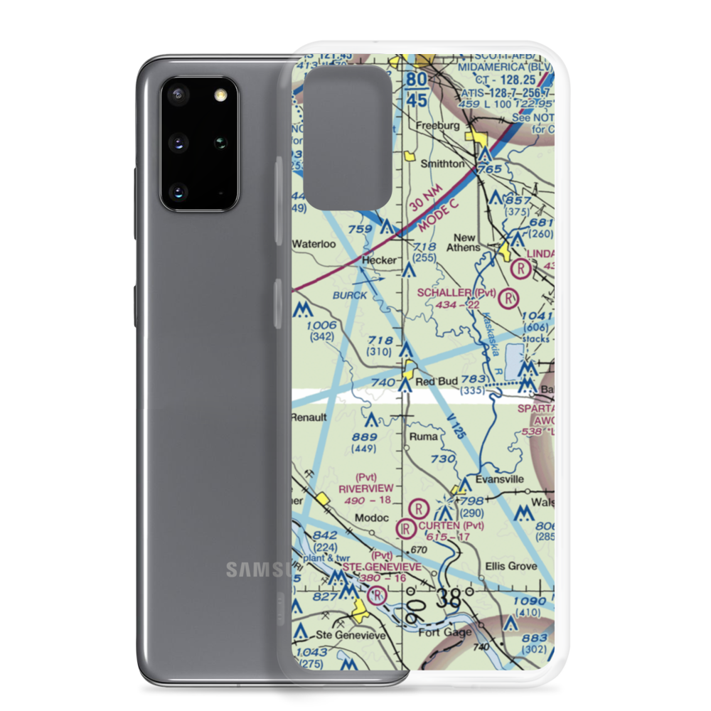 Voges Airstrip (89IS) VFR Sectional Samsung Case Samsung Galaxy S20 Plus model shown