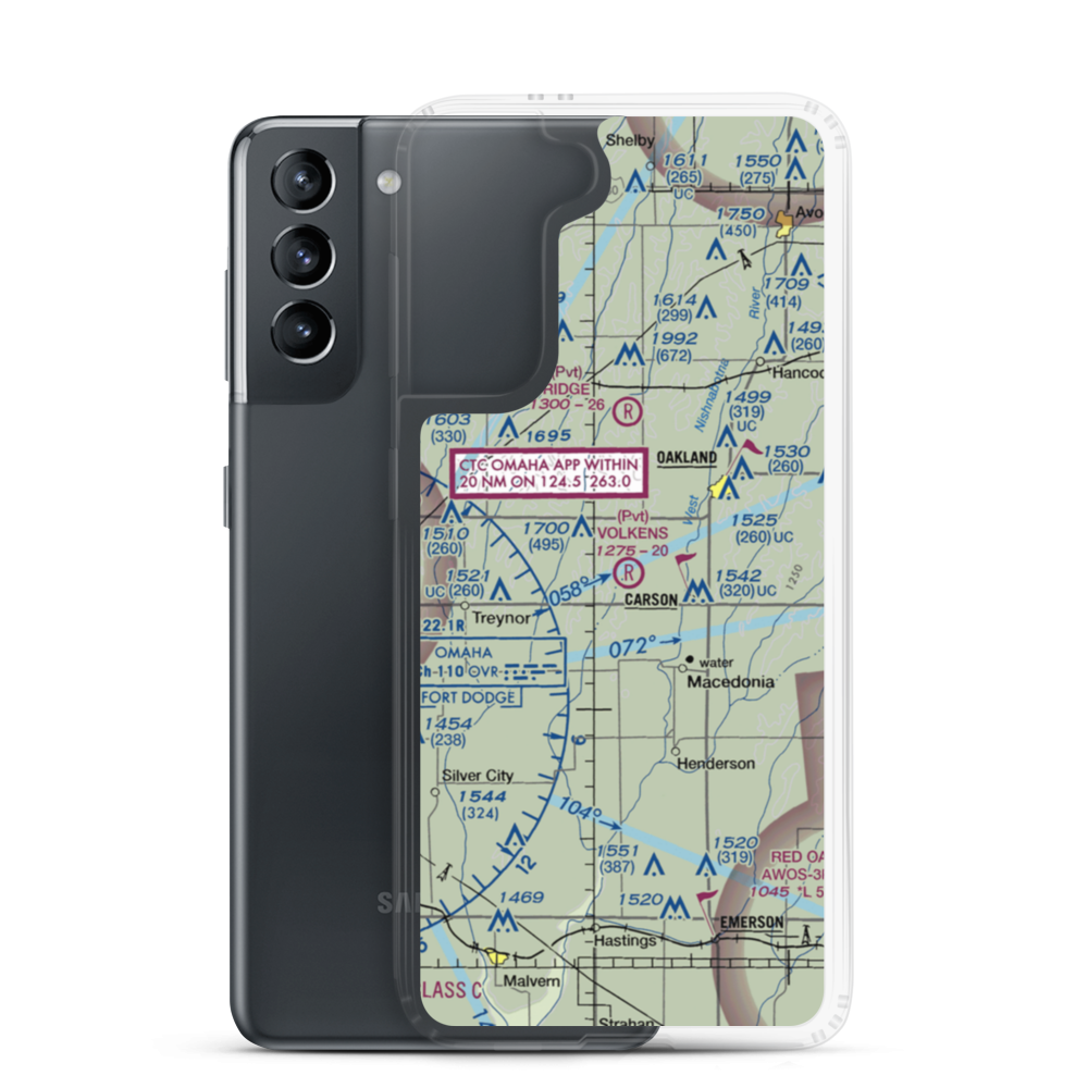 Volkens Field (97IA) VFR Sectional Samsung Case Samsung Galaxy S21 model shown