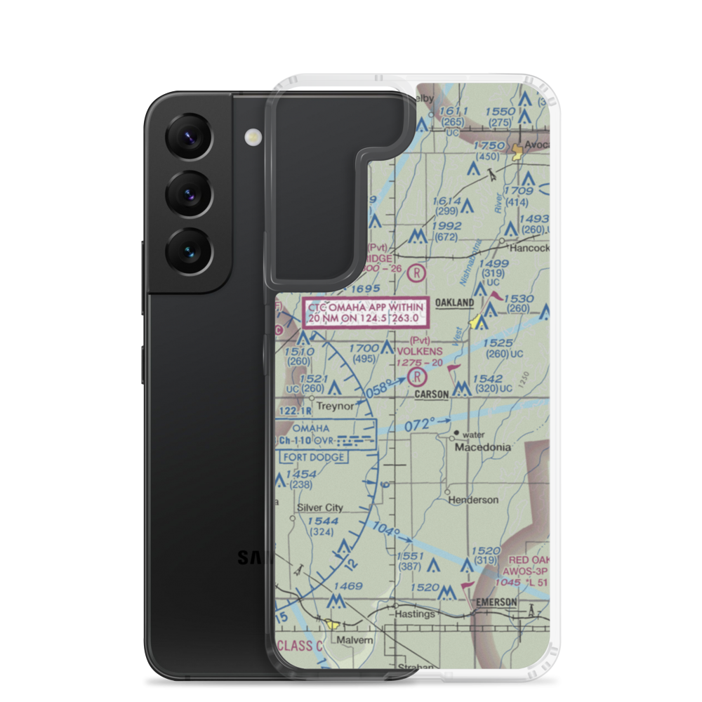 Volkens Field (97IA) VFR Sectional Samsung Case Samsung Galaxy S22 model shown