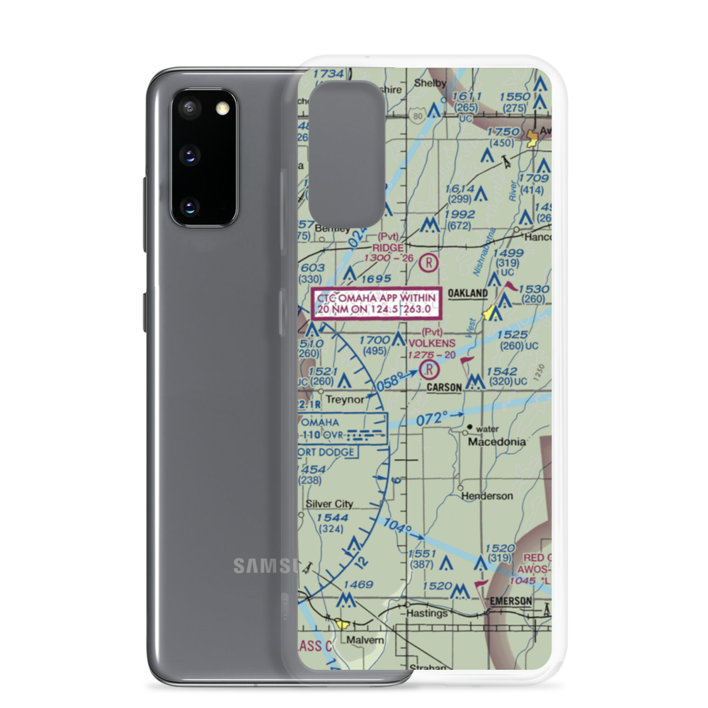 Volkens Field (97IA) VFR Sectional Samsung Case Samsung Galaxy S20 model shown