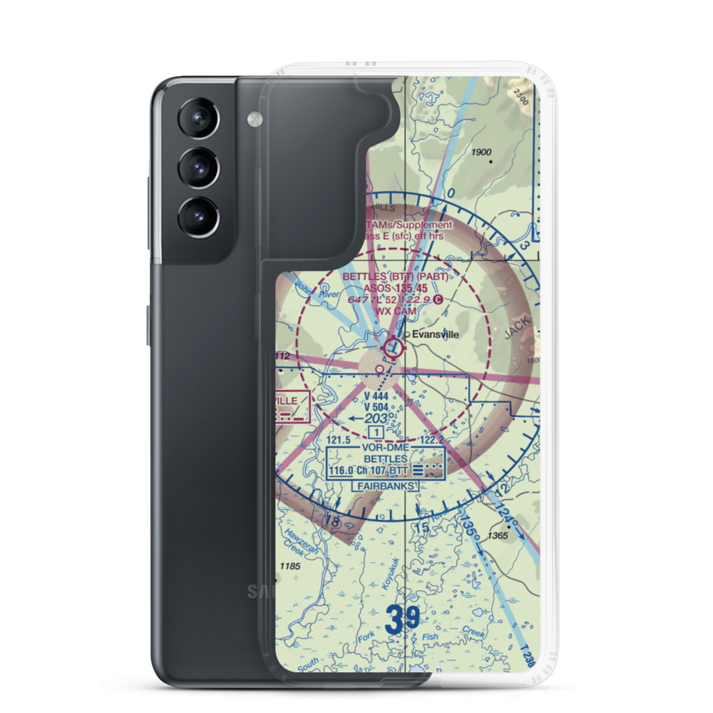 Vor Lake Waterlane Seaplane Base (2A4) VFR Sectional Samsung Case Samsung Galaxy S21 model shown