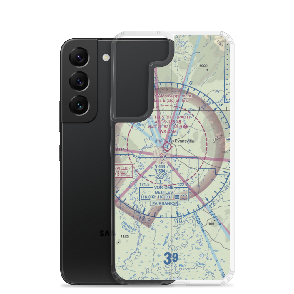 Vor Lake Waterlane Seaplane Base (2A4) VFR Sectional Samsung Case Samsung Galaxy S22 model shown