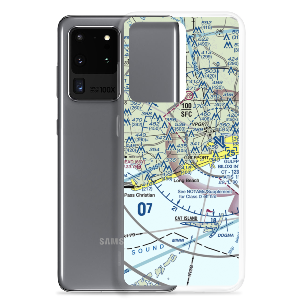 Vortex Heliport (35M) VFR Sectional Samsung Case Samsung Galaxy S20 Ultra model shown