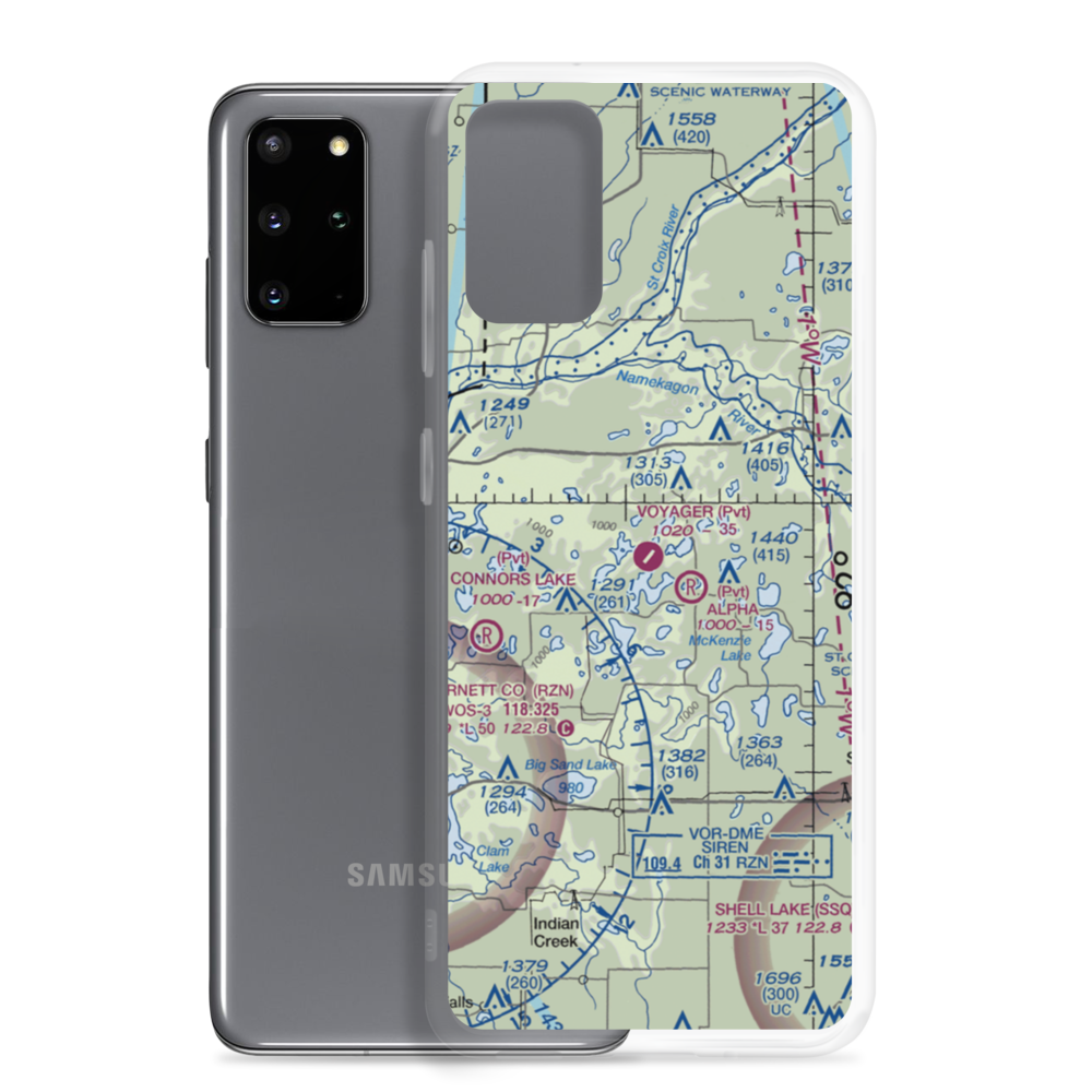 Voyager Village Airstrip (9WN2) VFR Sectional Samsung Case Samsung Galaxy S20 Plus model shown