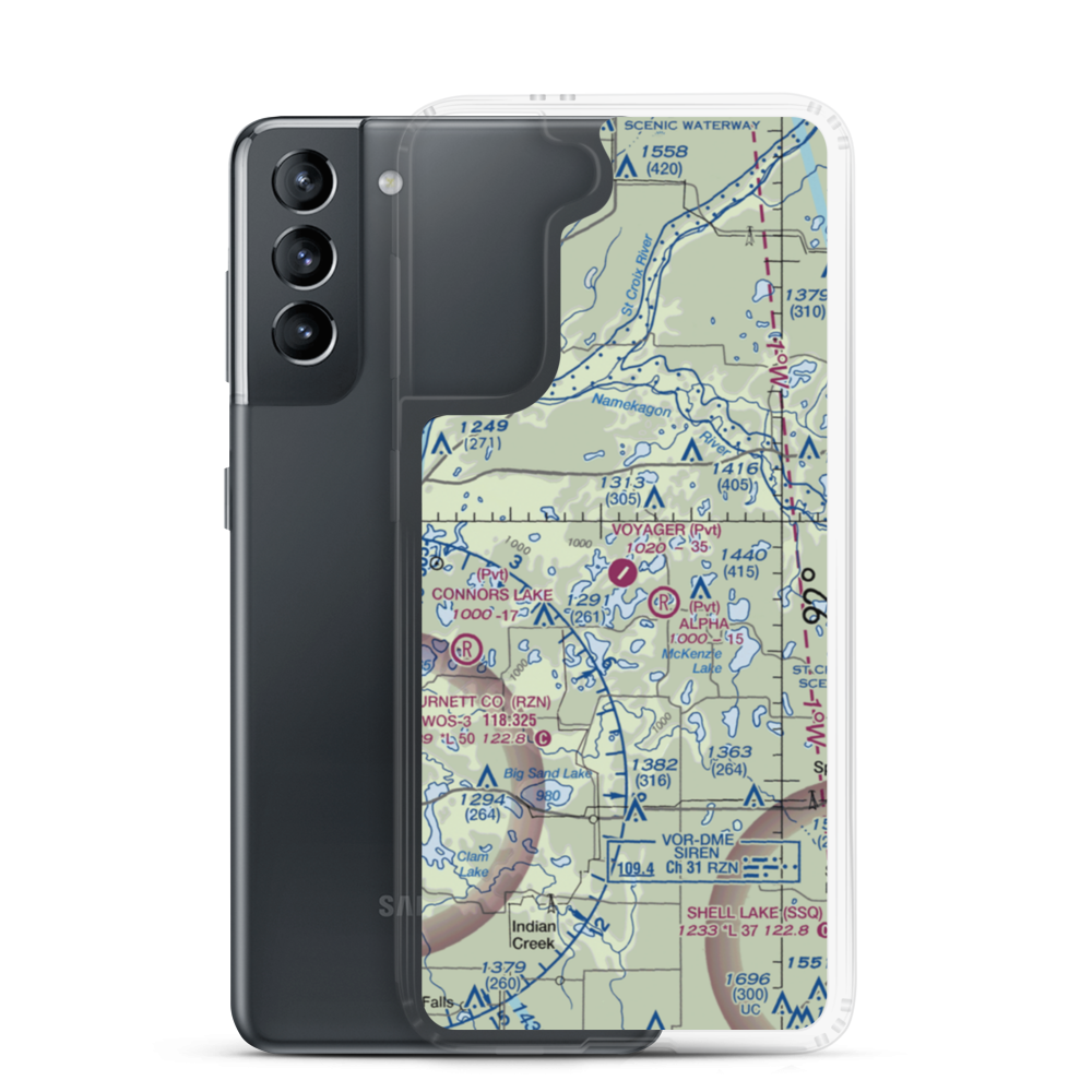 Voyager Village Airstrip (9WN2) VFR Sectional Samsung Case Samsung Galaxy S21 model shown