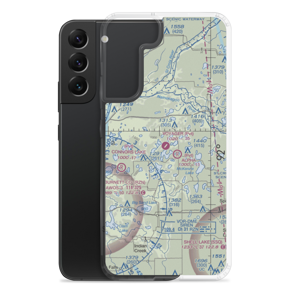 Voyager Village Airstrip (9WN2) VFR Sectional Samsung Case Samsung Galaxy S22 Plus model shown