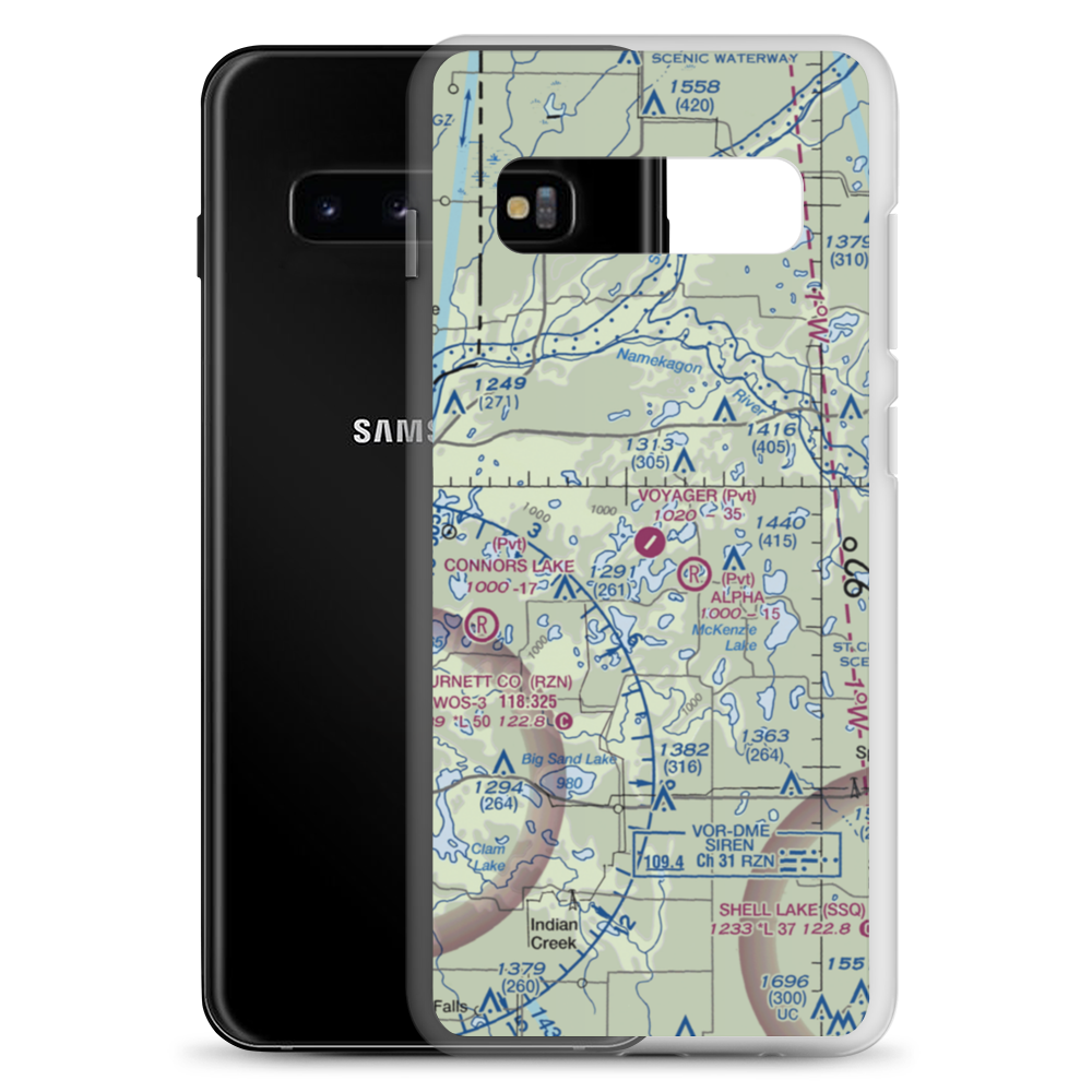 Voyager Village Airstrip (9WN2) VFR Sectional Samsung Case Samsung Galaxy S10+ model shown
