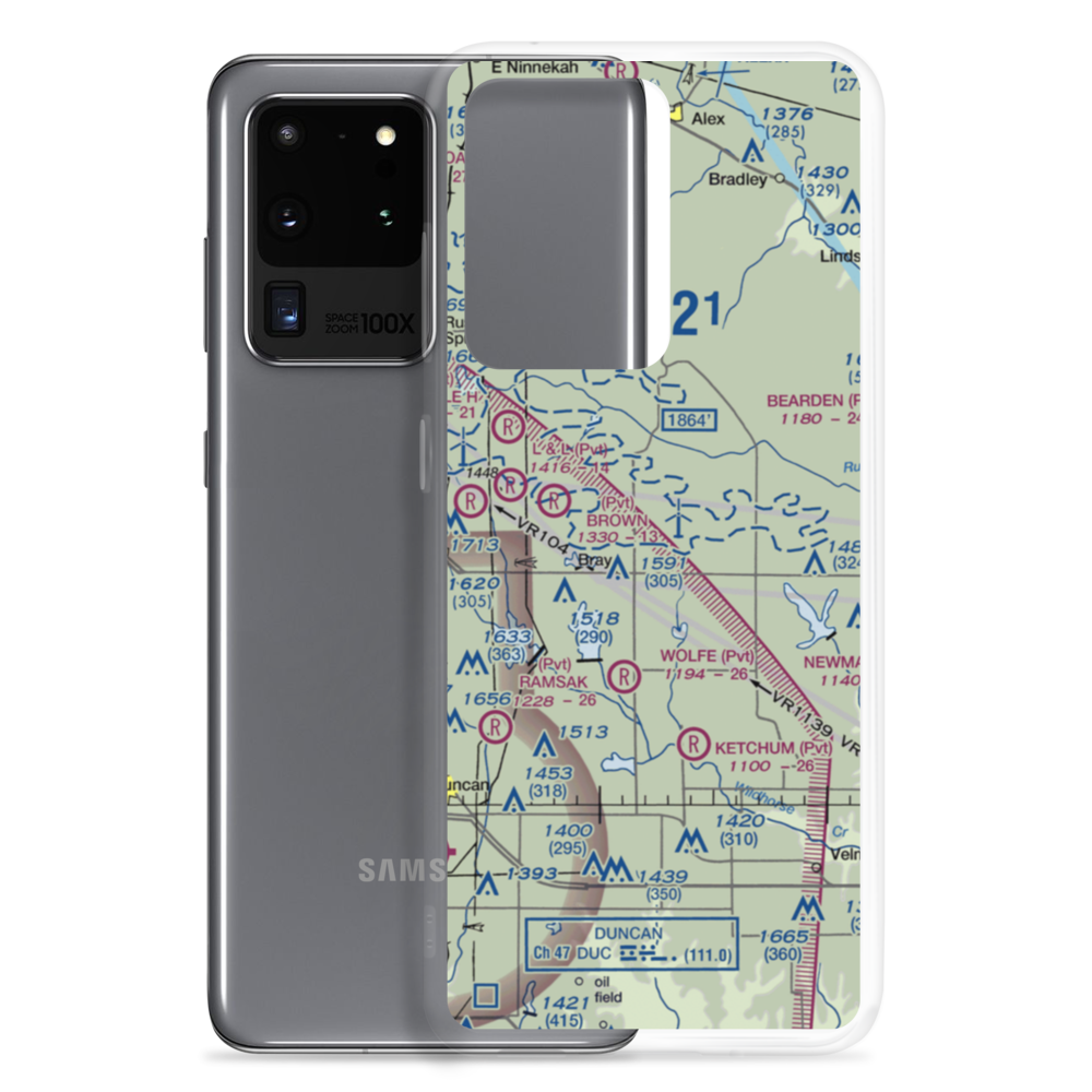 VR Airstrip (2OK0) VFR Sectional Samsung Case Samsung Galaxy S20 Ultra model shown