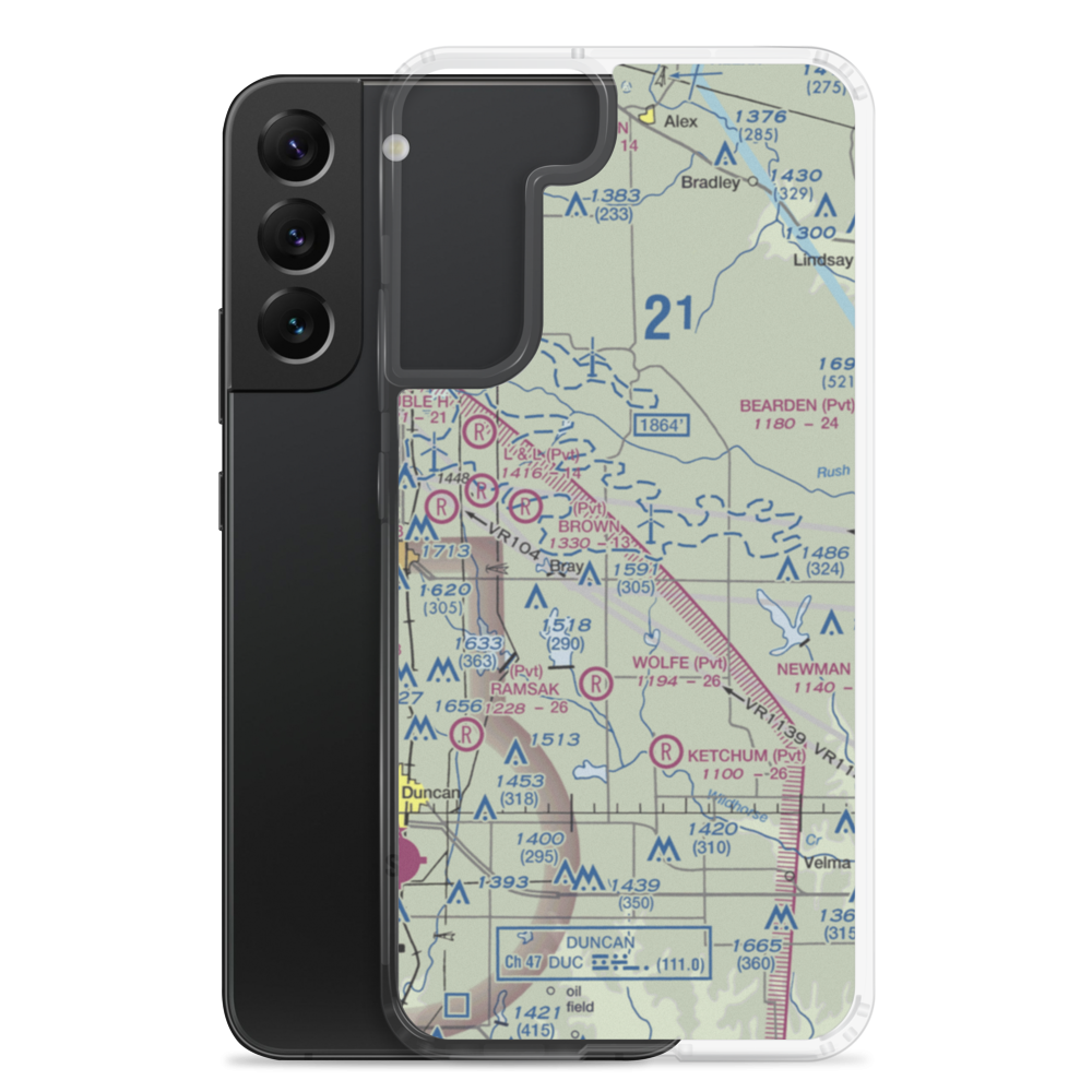 VR Airstrip (2OK0) VFR Sectional Samsung Case Samsung Galaxy S22 Plus model shown
