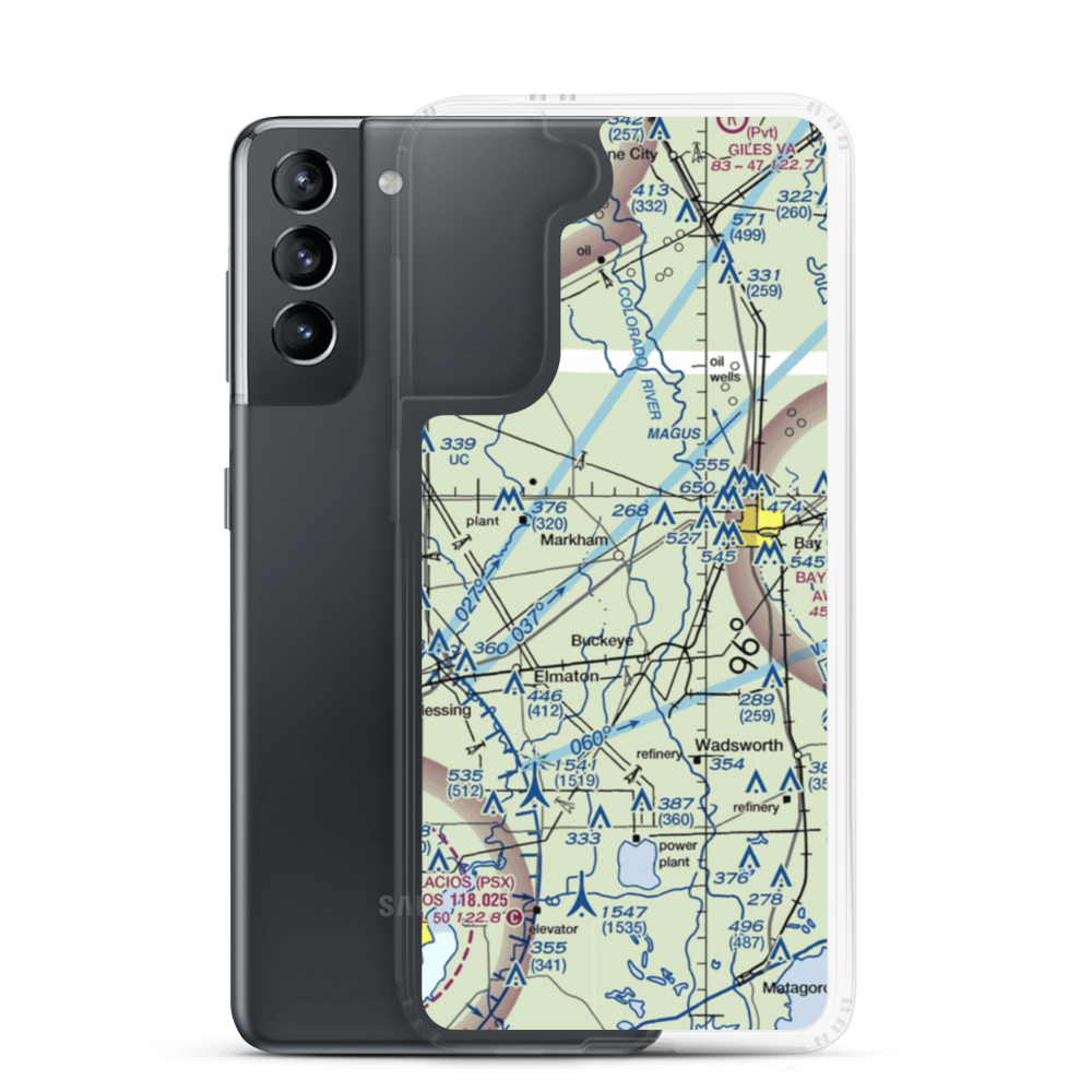 W D Cornilius Ranch Airport (XS07) VFR Sectional Samsung Case Samsung Galaxy S21 model shown